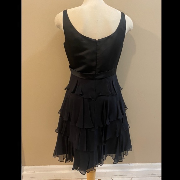 TIBI silk ruffle dress in black - Picture 6 of 10